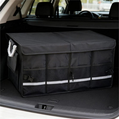 Collapsible Car Boot Organizer Heavy Duty Storage Trunk Box With Mat