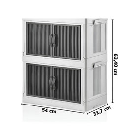 Collapsible Closet Organizers Door Stackable Plastic Foldable Storage Boxes Removable Easy Assemble Storage Shelf