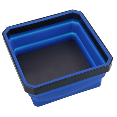 Collapsible Magnetic Parts Tray Dish Storage Bowl Holder Oil Resistant Plastic 1pc