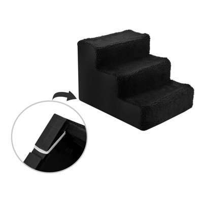 Collapsible Pet Stairs with Removable Washable Cover Dog Puppy Cat Kitten Sofa Couch Bed 3 Steps