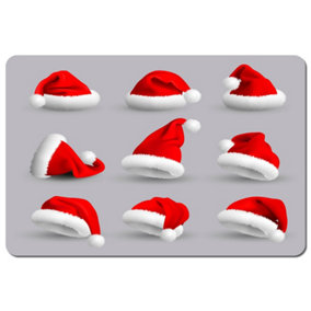 Collection of red santa claus hats (placemat) / Default Title