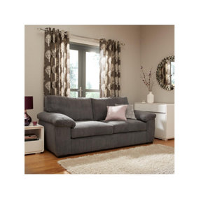 Collingdale Grey Jumbo Cord Upholstered 3 Sofa