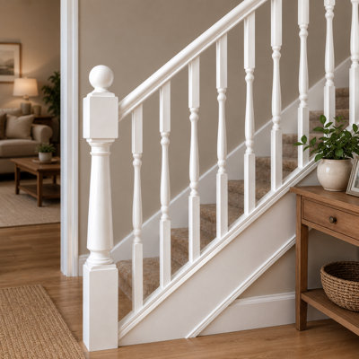 Colonial Stair Spindle 41mm White Primed Hardwood 1100mm Pack of 4 ...