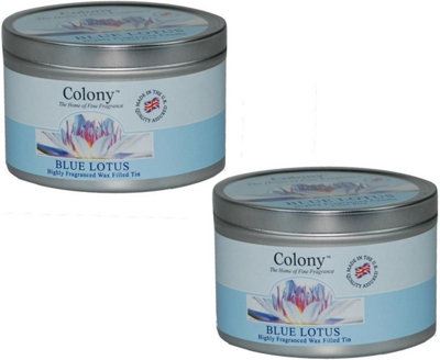 Colony 2PC Blue Lotus Highly Fragranced Wax Filled Tins