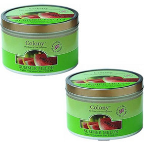 Colony 2PC Summer Melon Highly Fragranced Wax Filled Tins
