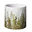 Colorado Ceramic Forest Fir Tree Print Indoor Plant Pot (Dia) 16 cm