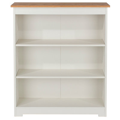 Colorado low wide bookcase, soft white