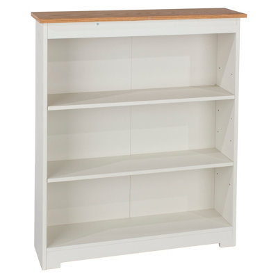 Colorado low wide bookcase, soft white