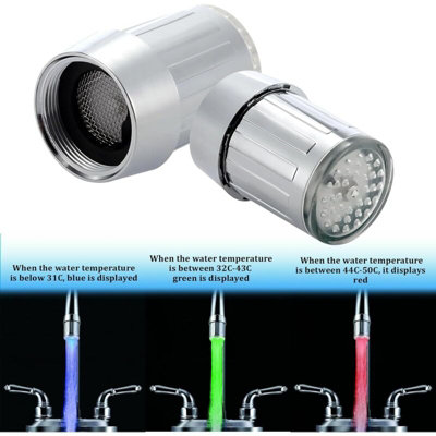 Colorful led water faucet 4pcs with 3 colors temperature sensitive ...