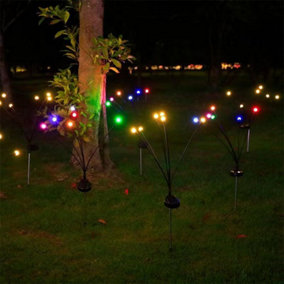 Colorful Light 10LED Solar Firefly Ground Plug Lights