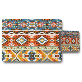 Colorful pattern in tribal style (Placemat & Coaster Set) / Default Title