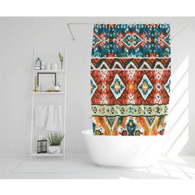 colorful pattern in tribal style (Shower Curtain) / Default Title