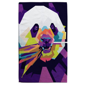 Colorful pop art of Panda (Bath Towel) / Default Title