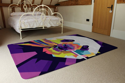 Colorful Pop Art Of Panda Designer Special Soft Home Rug