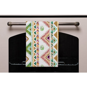 Colorful Striped gold style triangles (Kitchen Towel) / Default Title