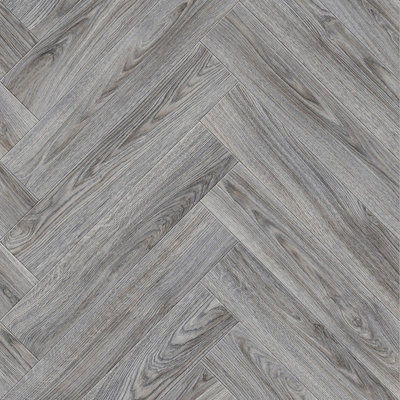 Colossus C1116 Herringbone Effect Grey Anti Slip Commercial Vinyl ...