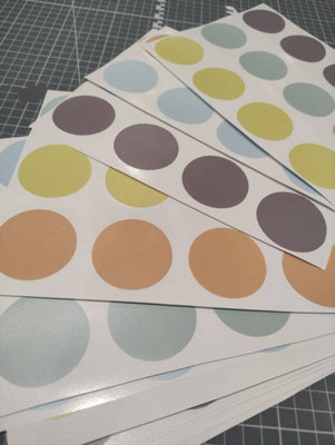 Colour Boho Style Round Polka Dot Wall Stickers