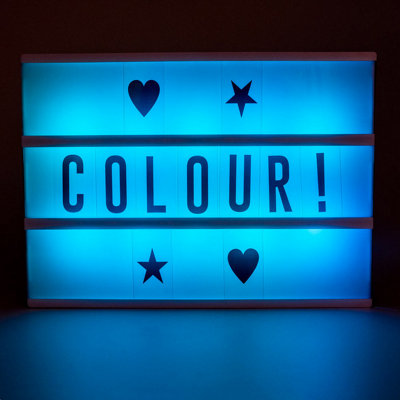 Colour Change Cinema Light Box With Remote Control