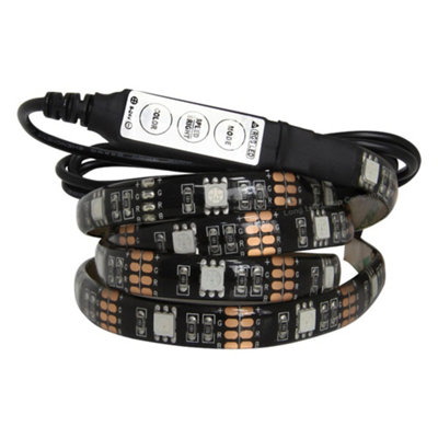 Colour Changing 90cm Flexible LED USB Strip Light Mood TV or Computer Screen Monitors Built In Remote Control