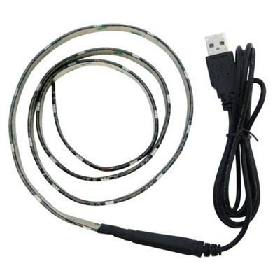 Colour Changing 90cm Flexible LED USB Strip Light Mood TV or Computer Screen Monitors Built In Remote Control