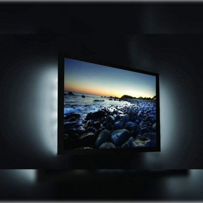 Colour Changing 90cm Flexible LED USB Strip Light Mood TV or Computer Screen Monitors Built In Remote Control