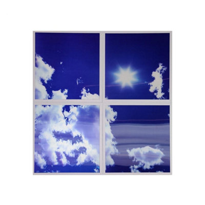 Colour Changing and Dimmable SKY Cloud LED Panels 60x60 40W 3D Effect (set of 4 with Remote)