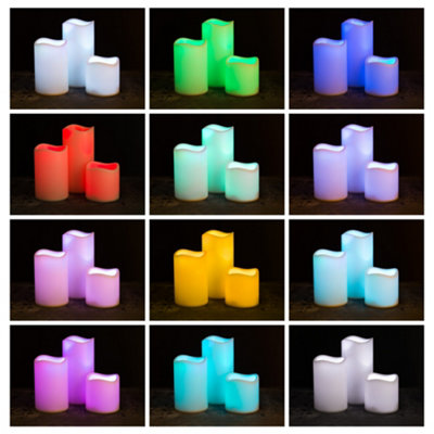 Colour Changing Flickering LED Candle