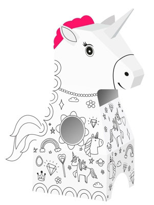 Unicorn Coloring Kit, Kids Piggy Bank, DIY Kids Craft Kits for