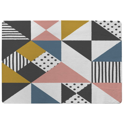 Coloured Geometric Pattern Special Soft Home Rug