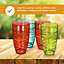 Coloured Picnic Plastic Tumblers 12 Pack 550ml Reusable Acrylic Glasses for Indoor Outdoor and Everyday Use