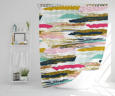 Coloured Stripes & Spots (Shower Curtain) / Default Title Price Comparisons | Compare The Build