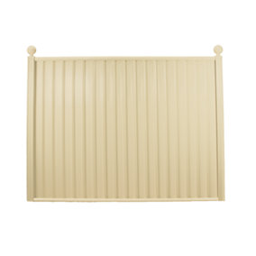 ColourFence Standard Extra-Wide Panel - Plain 1.5m/5ft high by 2.35m/7.7ft wide in Cream.