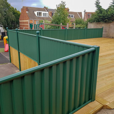 ColourFence Standard Extra-Wide Panel - Plain 1.5m/5ft high by 2.35m/7 ...