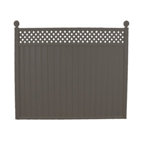 ColourFence Standard Extra-Wide Panel - Trellis 1.5m/5ft high by 2.35m/7.7ft wide in Basalt Grey.