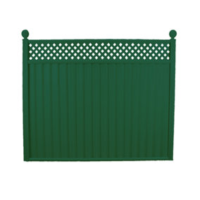 ColourFence Standard Extra-Wide Panel - Trellis 1.5m/5ft high by 2.35m/7.7ft wide in Green.