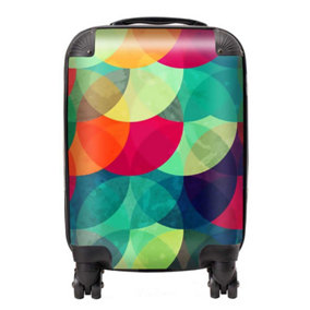 Colourful Grunge Circle Pattern Suitcase - Mini Cabin