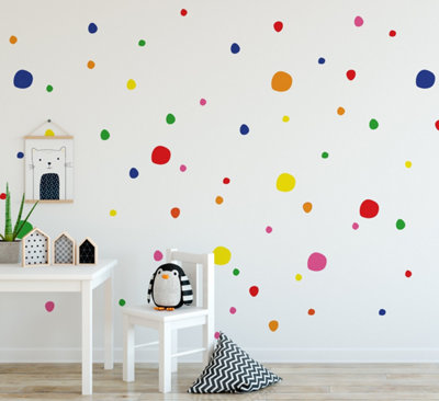 Colourful Polka Dot Wall Decals