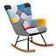Colourful Rocking Occasional Lounge Bedroom Rocker Chair Upholstered Rocking Chair Padded Seat 950mm(H)