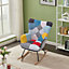 Colourful Rocking Occasional Lounge Bedroom Rocker Chair Upholstered Rocking Chair Padded Seat 950mm(H)