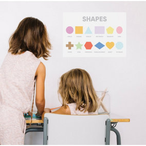 Colourful Shapes Homeschool A3 Poster