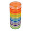 Colourful Stackable Pill Dispensing Tower - 5 Tablet Storage Compartments
