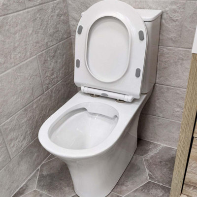 Colsen Rimless Close Coupled Toilet With Soft Close Seat - 5