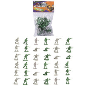 Combat Force Soldier Figure Green/Silver (One Size)