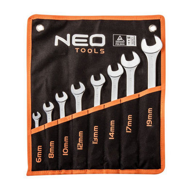 Combi Spanner Set Crv Din 3113 8pc NEO TOOLS