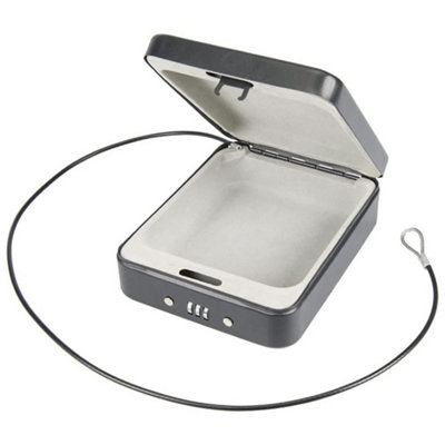 Combination Car Security Safe Box Secret Storage Antitheft Case Steel Cable