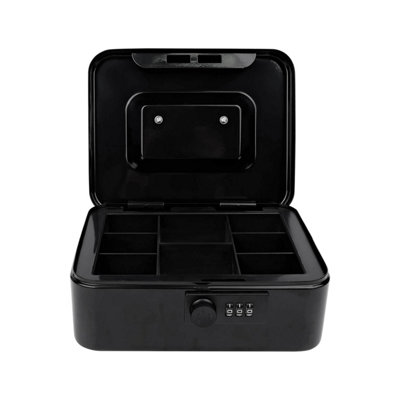 Combination Lock Cash Box, Compact Steel Security Box With 3 Digit ...