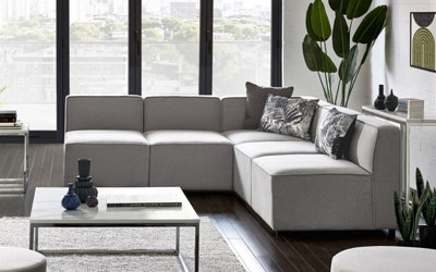 Combination Sofa Corner Unit - Grey Linen