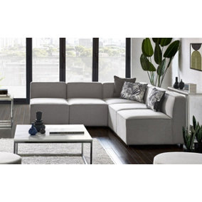 Combination Sofa Corner Unit - Grey Linen
