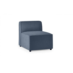Combination Sofa Single Seat Section - Blue Linen