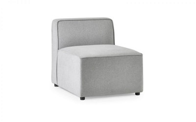 Combination Sofa Single Seat Section - Grey Linen